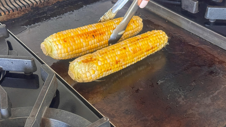 corn on the grill pan