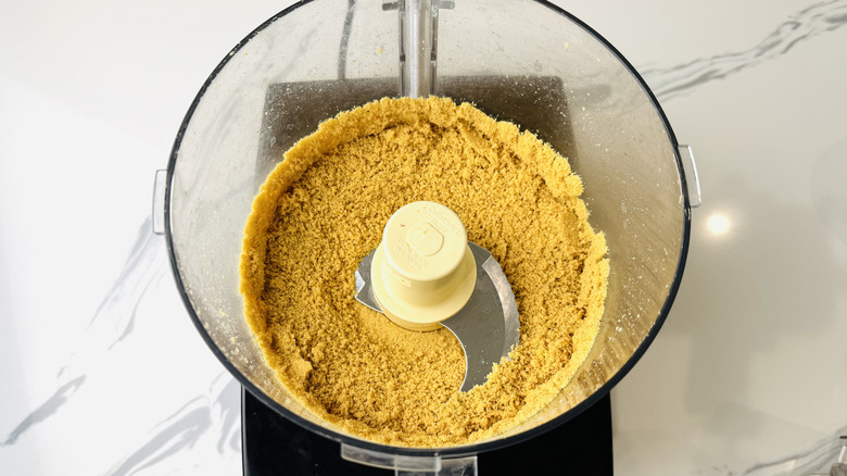 Cookie crumbs in food processor