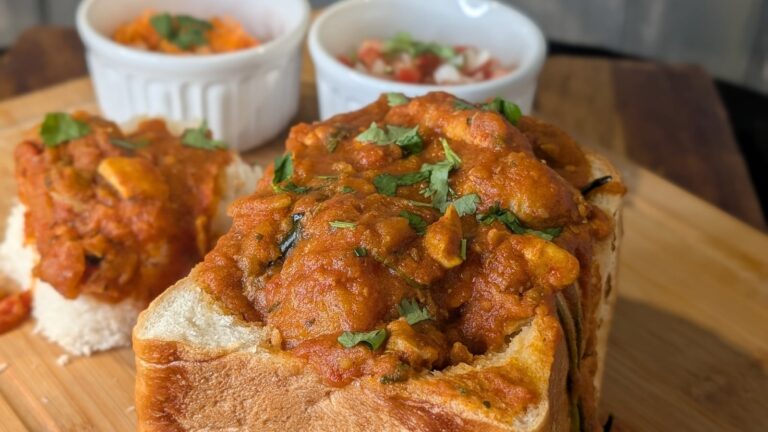 Receta de bunny chow de pollo al curry de Gerald Daniels — Hoy
