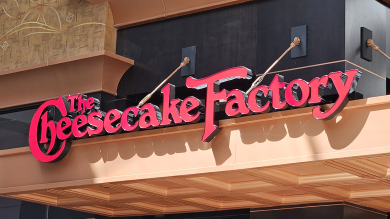 Cheesecake Factory logo and sign