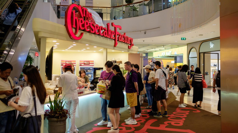 customers queueing to order at Cheesecake Factory