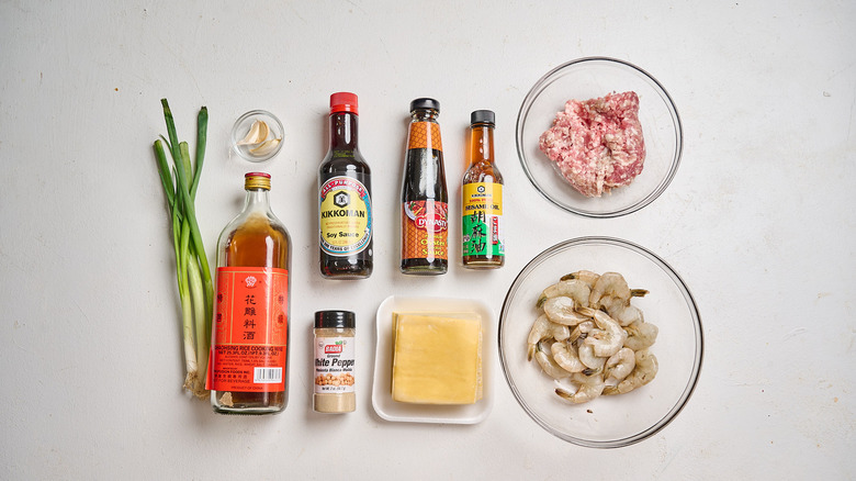 ingredients on a table