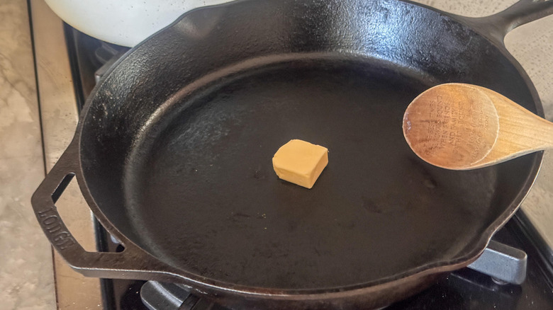 butter in pan