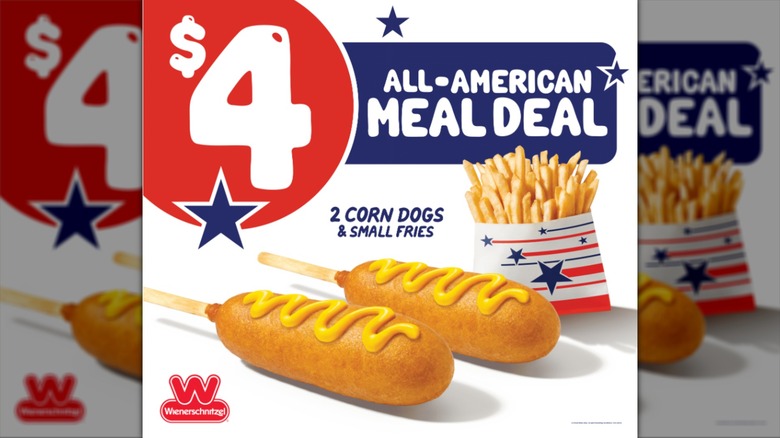 Virtual flyer announcing Wienerschnitzel's All-American Meal Deal