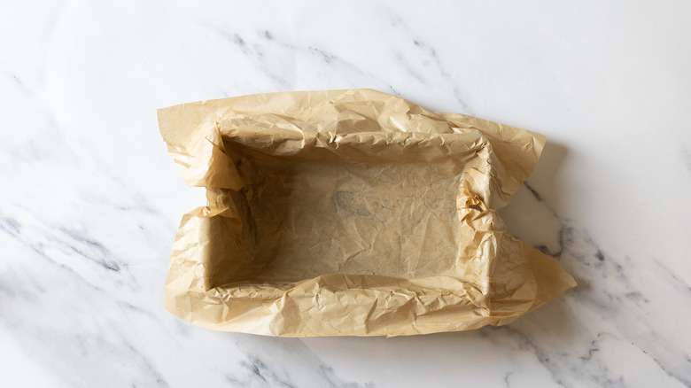 Prepared loaf pan.
