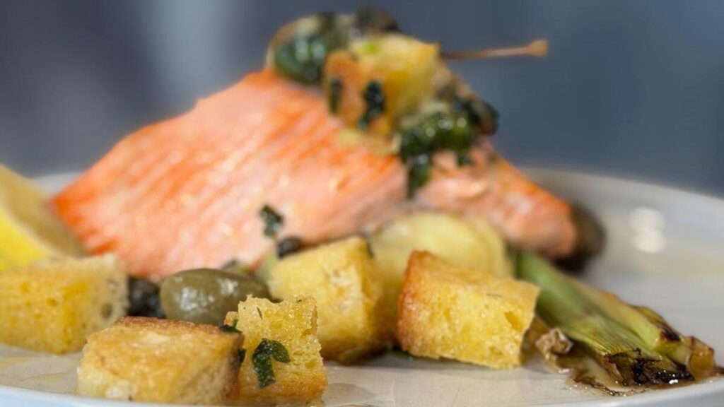 Trucha a la plancha de Kevin Dundon con mantequilla de limón y alcaparras
