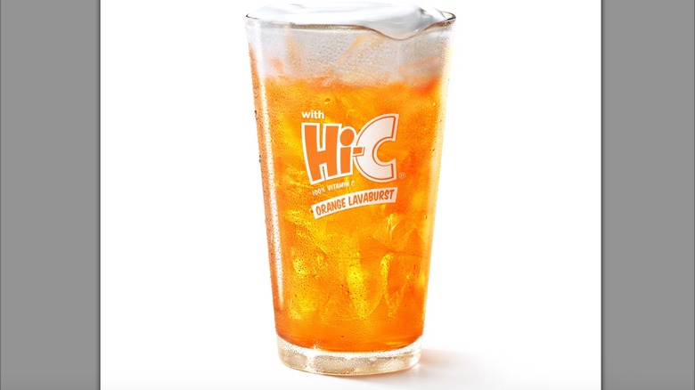 McDonald's Orange Dream drink in to-go cup.