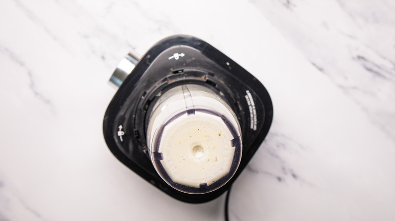 Making crema in blender.