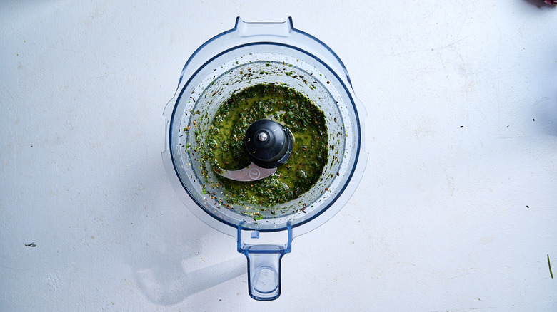 zhug combined in a food processor