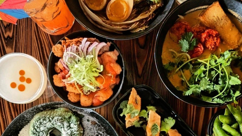 Ramen and other dishes at Yokai