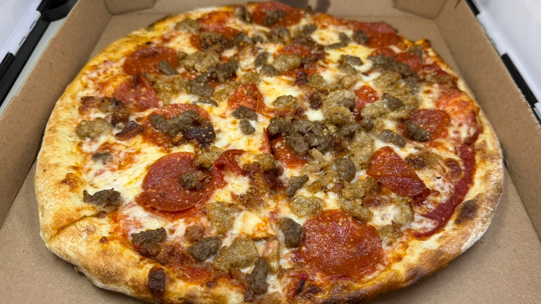 MOD Pizza's Carnivore pizza in a pizza box