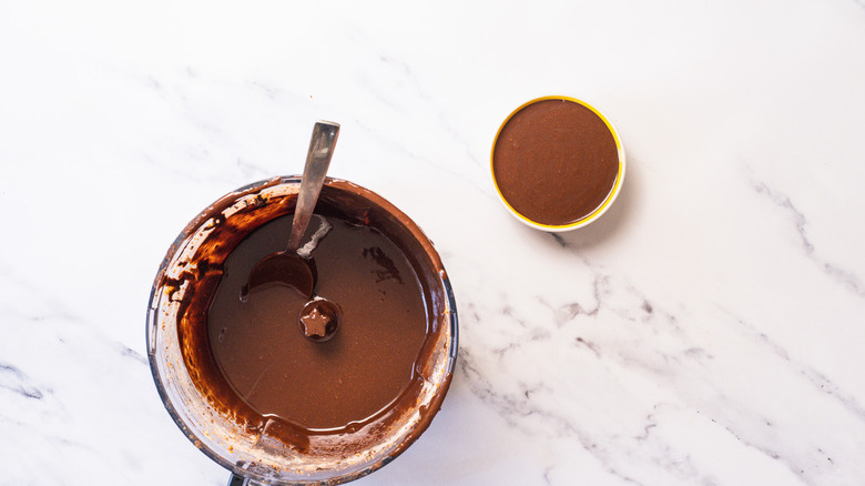 Homemade Nutella in two bowls