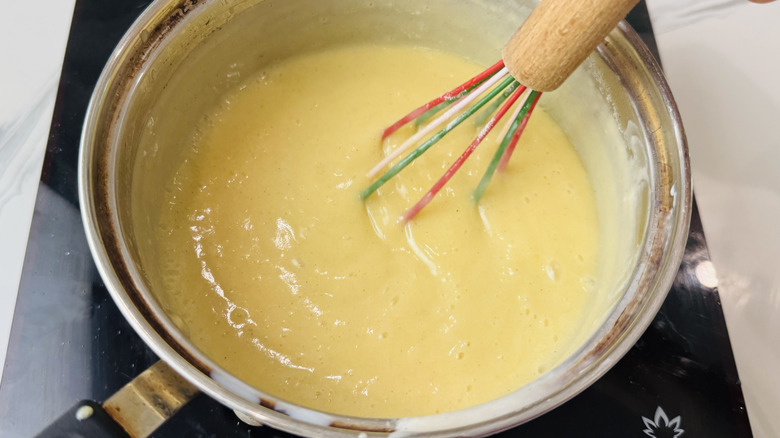 Custard thickening in pot