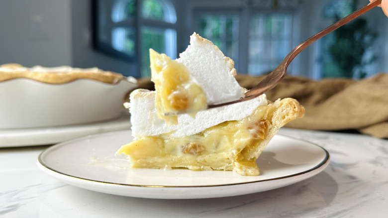 Bite of sour cream raisin pie
