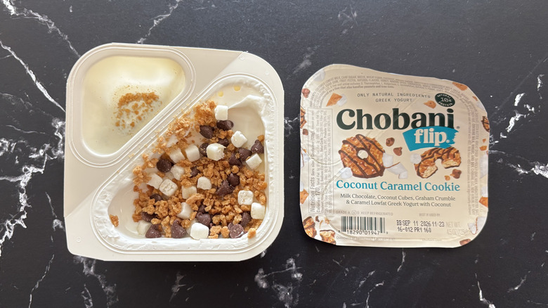 Coconut Caramel cookie chobani flip cup