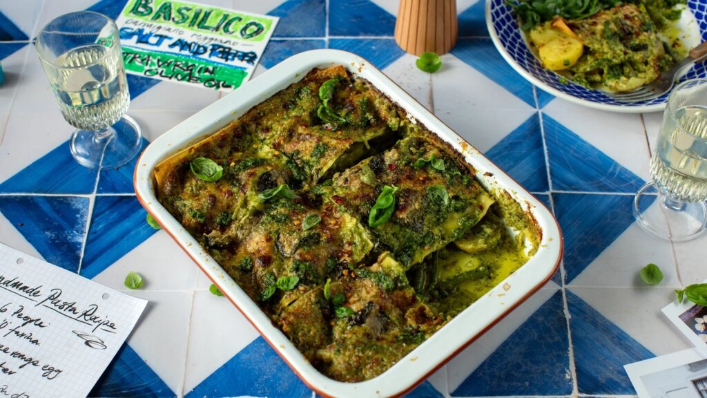 La cocina italiana de Donal: Lasaña al pesto