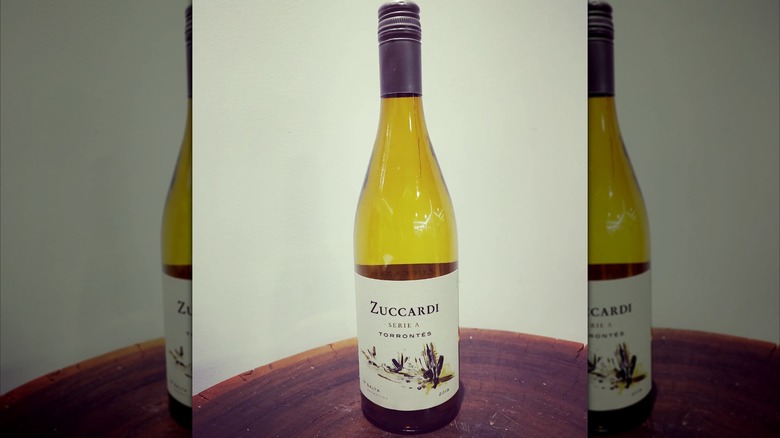 a bottle of Zuccardi Serie A Torrontés white wine
