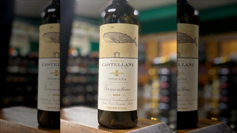 bottle of Famiglia Castellani Vermentino white wine