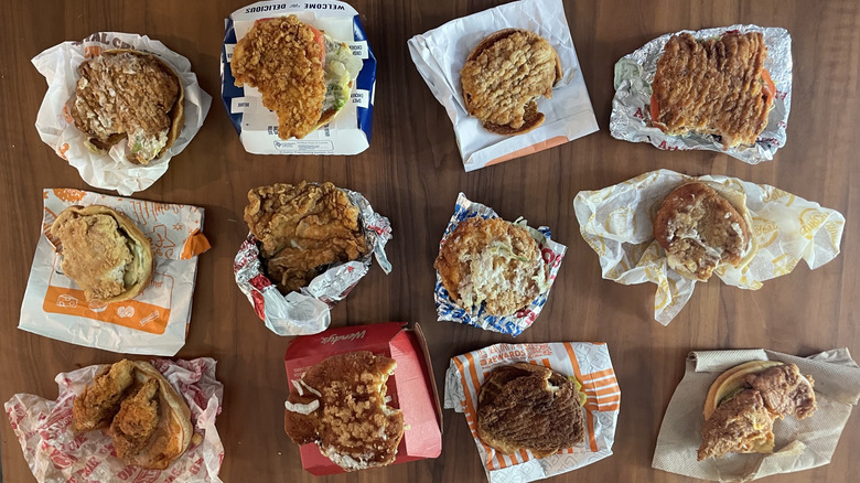 All the fried chicken cutlets without the sandwich bun