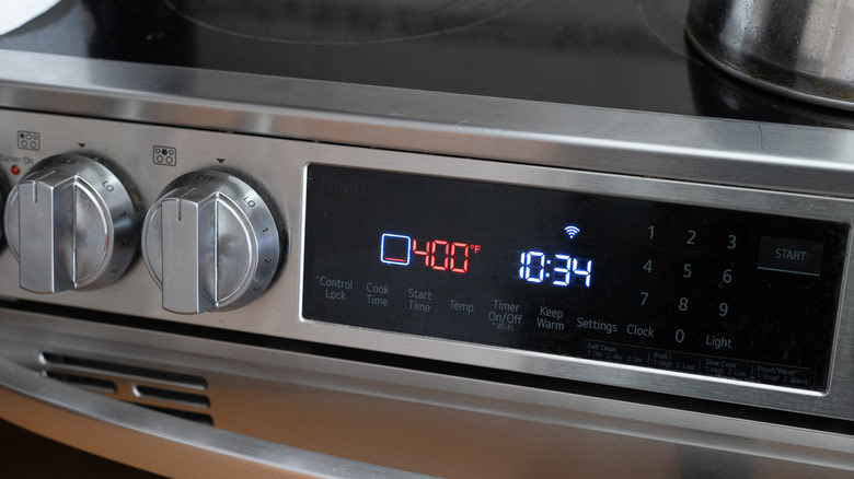 Oven set to 400 F