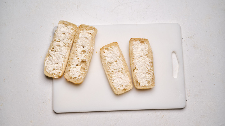 plain mayonnaise spread onto bread