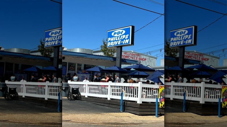 The exterior of Phillips Drive-In