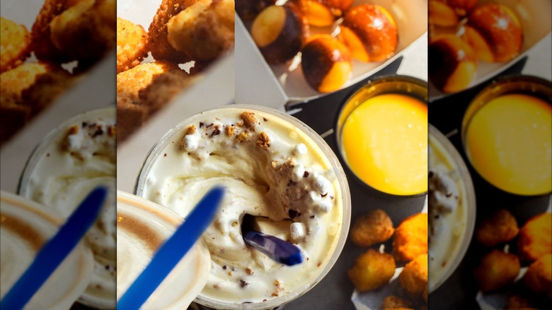 Close up of Culver's Concreted and other snacks