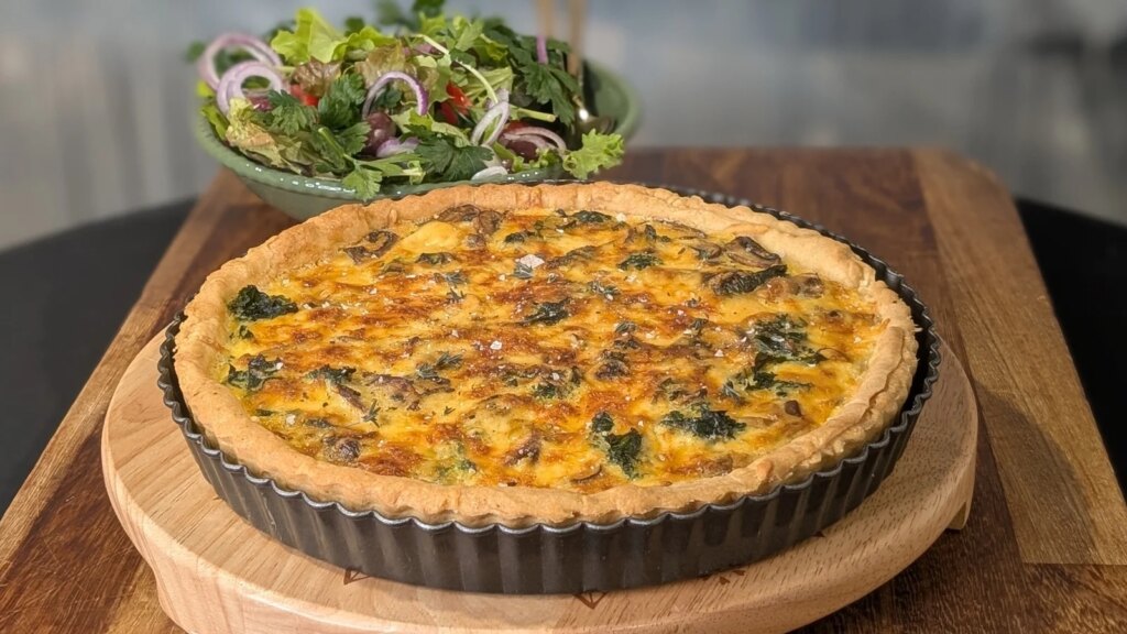 Quiche de champiñones, espinacas y Gruyère de Aisling Larkin: Hoy