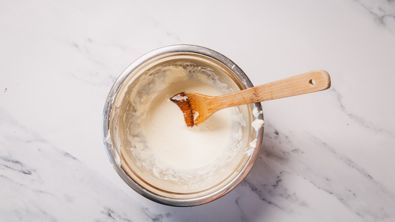 Cheese mix in bowl