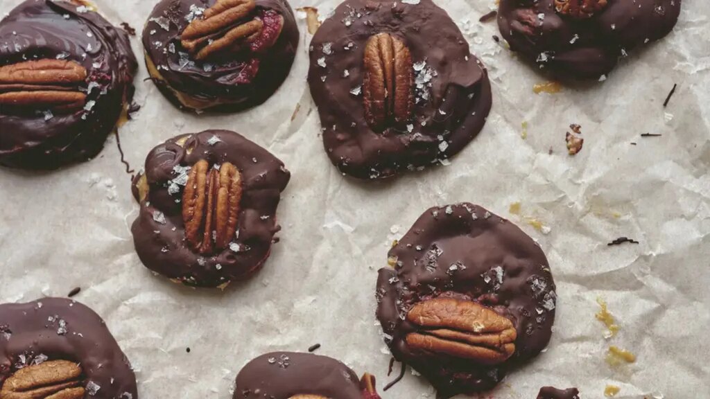 Recetas de bocaditos de chocolate con nueces pecanas de Tim Spector