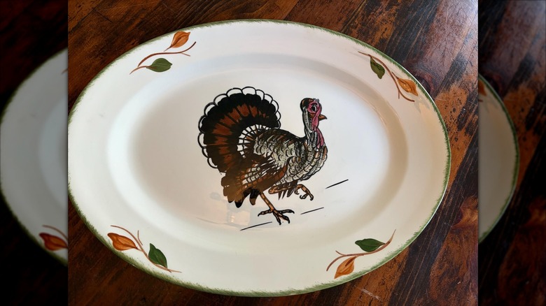 Blue Ridge Pottery Turkey Platter